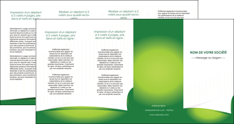 imprimerie depliant 4 volets  8 pages  vert fond vert abstrait MLIGCH64387