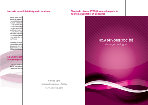 cree depliant 2 volets  4 pages  violet violet fonce couleur MFLUOO64521