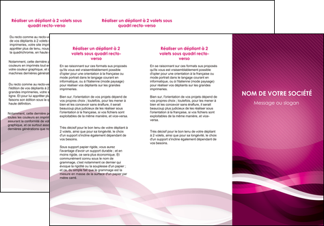 personnaliser modele de depliant 3 volets  6 pages  violet violet fonce couleur MFLUOO64541