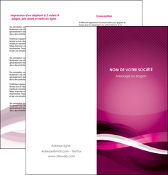 impression depliant 2 volets  4 pages  violet violet fonce couleur MFLUOO64543