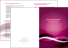 exemple depliant 2 volets  4 pages  violet violet fonce couleur MFLUOO64555