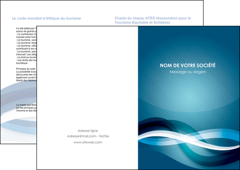 creation graphique en ligne depliant 2 volets  4 pages  web design bleu fond bleu couleurs froides MIDLU64687