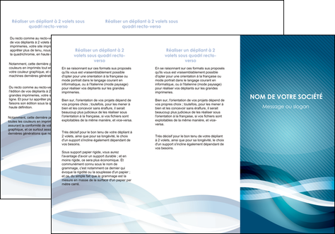 realiser depliant 3 volets  6 pages  web design bleu fond bleu couleurs froides MIDLU64707