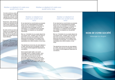realiser depliant 3 volets  6 pages  web design bleu fond bleu couleurs froides MIDLU64707