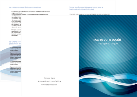 faire depliant 2 volets  4 pages  web design bleu fond bleu couleurs froides MIDLU64721