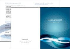 faire depliant 2 volets  4 pages  web design bleu fond bleu couleurs froides MIDLU64721