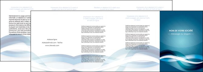 impression depliant 4 volets  8 pages  web design bleu fond bleu couleurs froides MIDLU64723
