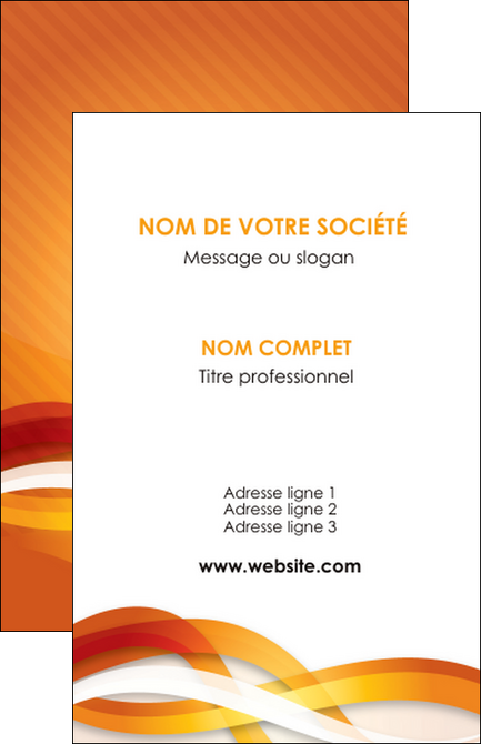cree carte de visite orange colore couleur MLGI64813