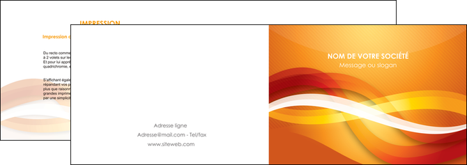 creer modele en ligne depliant 2 volets  4 pages  orange colore couleur MLGI64819