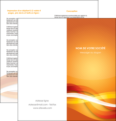 imprimer depliant 2 volets  4 pages  orange colore couleur MLGI64831