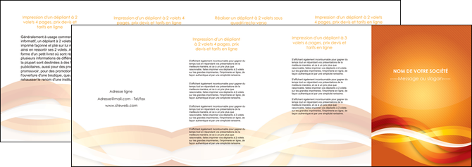 cree depliant 4 volets  8 pages  orange colore couleur MLGI64845