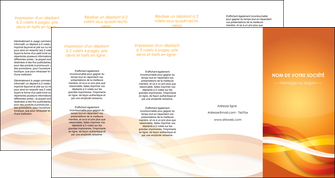 realiser depliant 4 volets  8 pages  orange colore couleur MLGI64849