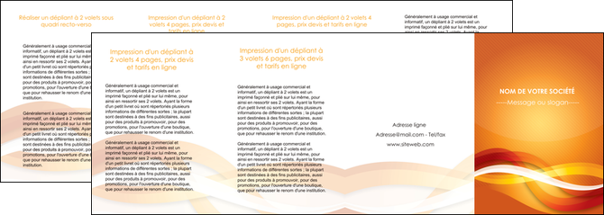 realiser depliant 4 volets  8 pages  orange colore couleur MLGI64851