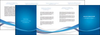 creer modele en ligne depliant 4 volets  8 pages  bleu fond bleu pastel MFLUOO66709