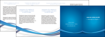 realiser depliant 4 volets  8 pages  bleu fond bleu pastel MFLUOO66715