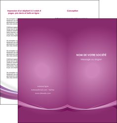 personnaliser modele de depliant 2 volets  4 pages  violet violette abstrait MIFCH66967