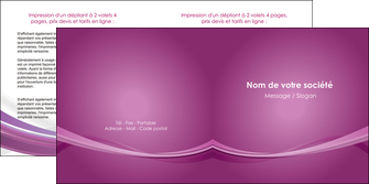 imprimer depliant 2 volets  4 pages  violet violette abstrait MIFCH66969