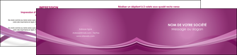 impression depliant 2 volets  4 pages  violet violette abstrait MIFCH66975