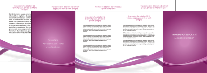 faire depliant 4 volets  8 pages  violet violette abstrait MIDBE66981