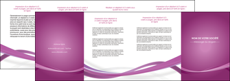 faire depliant 4 volets  8 pages  violet violette abstrait MIFCH66981