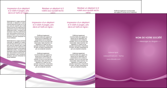 personnaliser modele de depliant 4 volets  8 pages  violet violette abstrait MIFCH66985