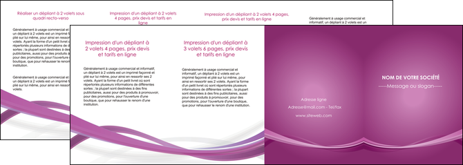 maquette en ligne a personnaliser depliant 4 volets  8 pages  violet violette abstrait MFLUOO66987