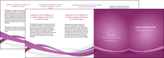 maquette en ligne a personnaliser depliant 4 volets  8 pages  violet violette abstrait MIFCH66987