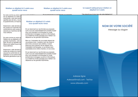 impression depliant 3 volets  6 pages  bleu bleu pastel couleur froide MFLUOO67291