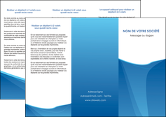 impression depliant 3 volets  6 pages  bleu bleu pastel couleur froide MFLUOO67291