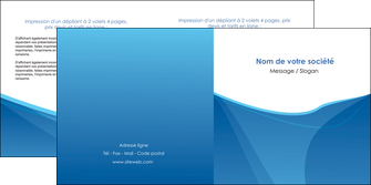 realiser depliant 2 volets  4 pages  bleu bleu pastel couleur froide MFLUOO67295