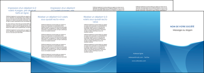 creation graphique en ligne depliant 4 volets  8 pages  bleu bleu pastel couleur froide MFLUOO67309