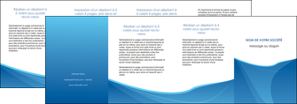 imprimer depliant 4 volets  8 pages  bleu bleu pastel couleur froide MFLUOO67315