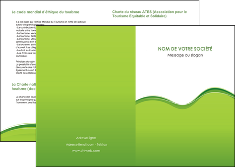 realiser depliant 2 volets  4 pages  espaces verts vert vert pastel couleur pastel MFLUOO68021