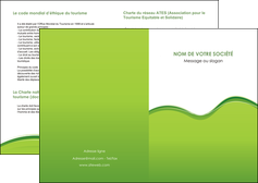 realiser depliant 2 volets  4 pages  espaces verts vert vert pastel couleur pastel MFLUOO68021