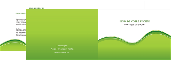 cree depliant 2 volets  4 pages  espaces verts vert vert pastel couleur pastel MFLUOO68031