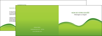 cree depliant 2 volets  4 pages  espaces verts vert vert pastel couleur pastel MFLUOO68031