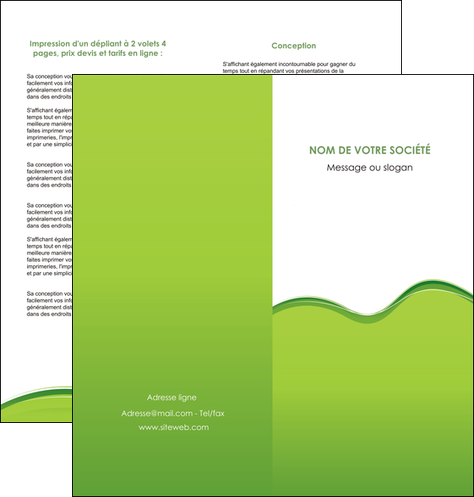 maquette en ligne a personnaliser depliant 2 volets  4 pages  espaces verts vert vert pastel couleur pastel MFLUOO68043