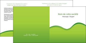 modele depliant 2 volets  4 pages  espaces verts vert vert pastel couleur pastel MFLUOO68045