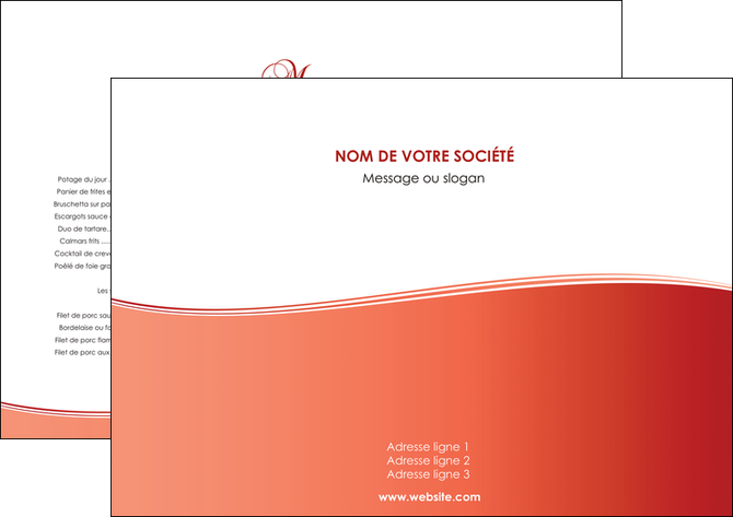 modele en ligne set de table rouge couleurs chaudes fond  colore MFLUOO68337