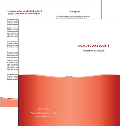 creation graphique en ligne depliant 2 volets  4 pages  rouge couleurs chaudes fond  colore MFLUOO68365