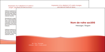 personnaliser maquette depliant 2 volets  4 pages  rouge couleurs chaudes fond  colore MFLUOO68367