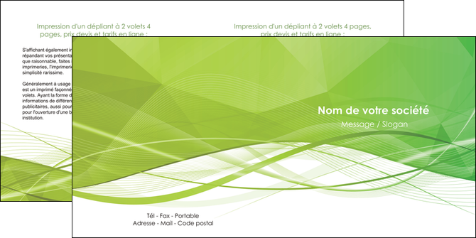 personnaliser maquette depliant 2 volets  4 pages  espaces verts vert vert pastel couleur pastel MFLUOO68583