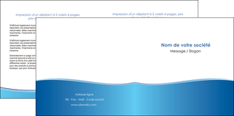 impression depliant 2 volets  4 pages  bleu bleu pastel fond pastel MIFBE68643