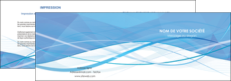 modele depliant 2 volets  4 pages  bleu bleu pastel fond bleu pastel MFLUOO68943