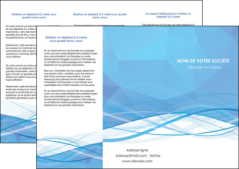 realiser depliant 3 volets  6 pages  bleu bleu pastel fond bleu pastel MFLUOO68951