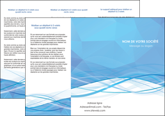 realiser depliant 3 volets  6 pages  bleu bleu pastel fond bleu pastel MFLUOO68951