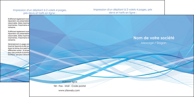 personnaliser modele de depliant 2 volets  4 pages  bleu bleu pastel fond bleu pastel MFLUOO68955