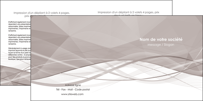 imprimer depliant 2 volets  4 pages  gris fond gris simple MFLUOO69025