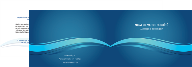 creer modele en ligne depliant 2 volets  4 pages  bleu bleu pastel fond bleu MFLUOO69639