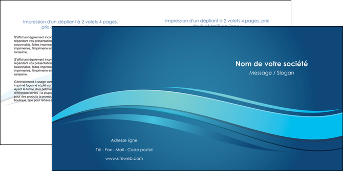 personnaliser modele de depliant 2 volets  4 pages  bleu bleu pastel fond bleu MFLUOO69653